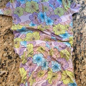 Posh Peanut Floral Kids Pajama Set - Yellow, Blue, Pink